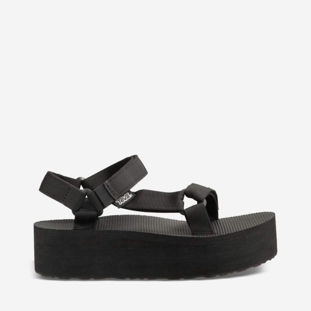 Teva Black Universal Flatform Sandals Size 8
